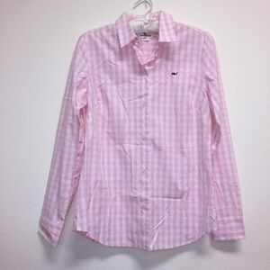 🔻Vineyard Vines Pink Checkered Long Sleeve